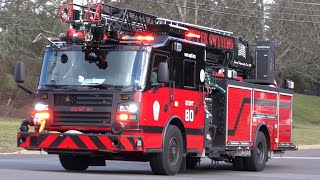 Upper Gwynedd Township Fire Department Brand New Quint 80, Engine 80 & Ugtpd Car 5115 Responding