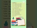 Full forms| Abbreviations of some terms |