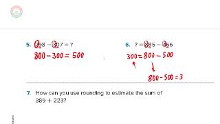 Reveal Math 3rd grade Lesson 2.3 Estimate Sums and Differences