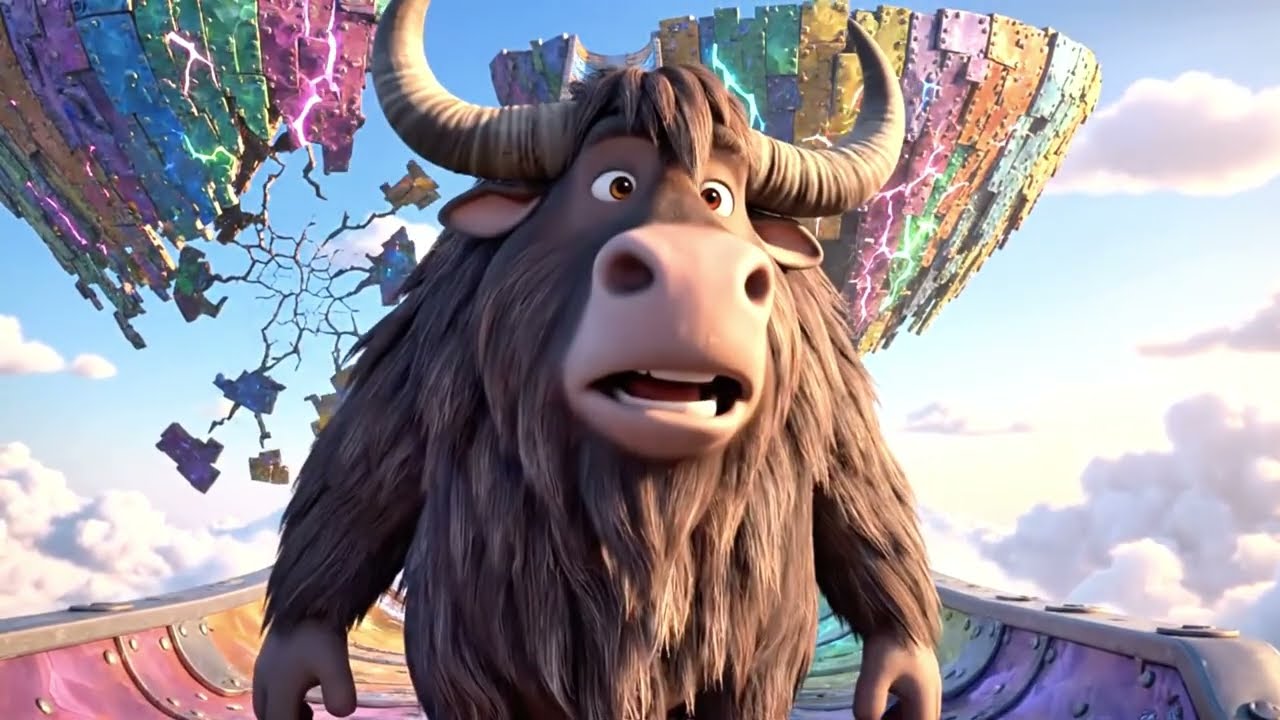 Long Slide Game With Cow Elephant Gorilla Hippopotamus Tiger - 3d Animal Game - Funny 3d Animals