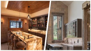 75 Rustic Home Bar With Gray Cabinets Design Ideas You'll Love 🌈