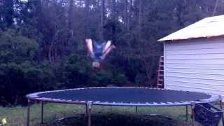 Awesome Trampoline Tricks 9 Backflips The Kid Is Only 7