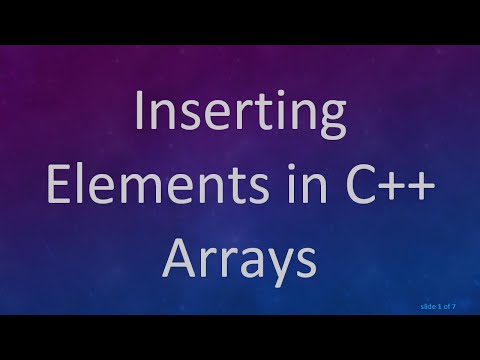 Inserting Elements in C++ Arrays