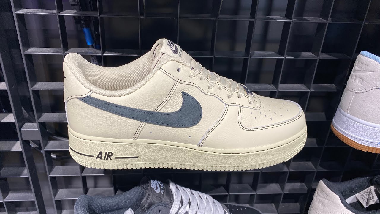 ☆nike☆ Air Force 1 07 W Light Khaki Black Yellow College G Nike Air Force 1 '07 LV8 (Light Khaki/ Black) - Style Code