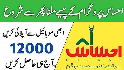 Ehsas Emergency Cash Program|Online Registration For Ehsas Program|12000 Ehsas Program Online Apply|