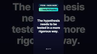 ☀️ Daily RS Practice | The hypothesis needs to be tested in a m... | GoPTE #Shorts