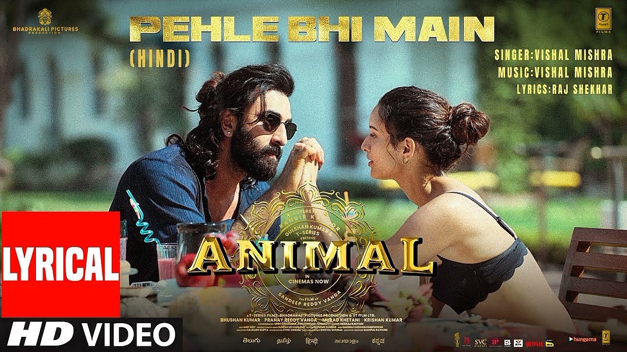 Pehle Bhi Main Remix | ANIMAL | Ranbir Kapoor | Tripti Dimri | Sandeep Reddy Vanga। Hindi Love Song