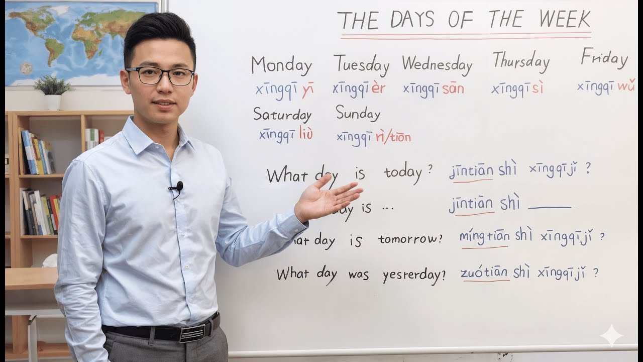 Дни недели на китайском языке | Сегодня, вчера, завтра на китайском языке