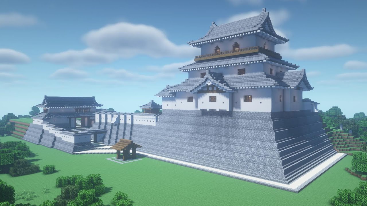 Minecraft: How to build a Japanese castle | Shiroishi Castle Part1