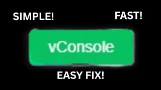 How to Fix VConsole not working #vconsole #fix #subscribe