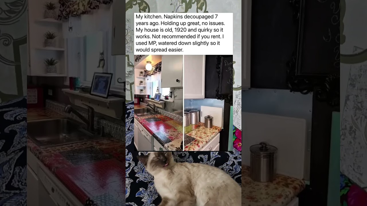 My 7-Year-Old Decoupaged Kitchen Napkins Are Still Perfect 🏡✨ 