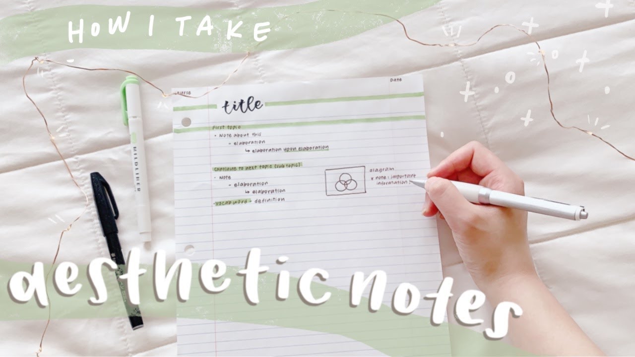 HOW TO TAKE AESTHETIC & SIMPLE NOTES FOR THAT GRAM - YouTube