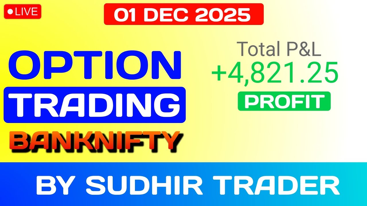Live Intraday Option Trading | SL Hunting For Beginners | Sudhir Trader 