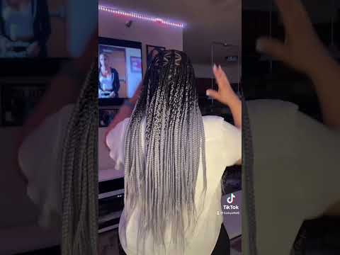 Triangle parts knotless braids - YouTube