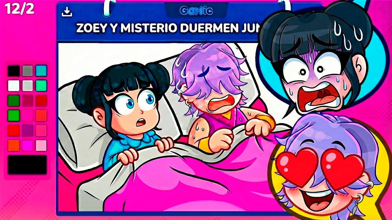 MISTERIO y ZOEY tienen una PIJAMADA JUNTOS!! 😱 GARTIC PHONE con KPOP DEMON HUNTERS