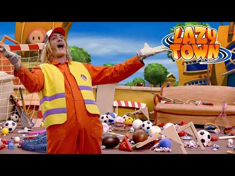 Trash Trouble | LazyTown | Get Up And Move! | Workouts For Kids