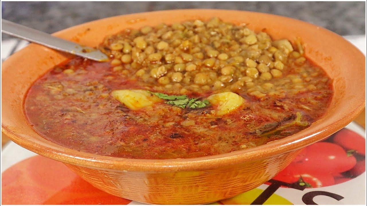 العدس بدون لحم على طريقة المطاعم هذه الوصفة كانت المنافسة الاولى لي اللوبيا في المطعم