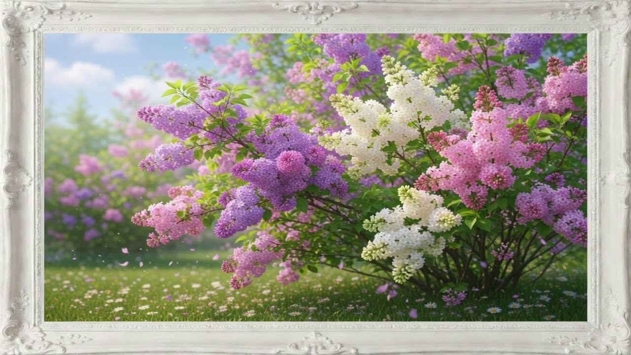 Spring Lilacs in Bloom 4K Frame TV Art : screensaver | Flores de  primavera