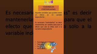 Variables Dependientes, Dependientes Y Controladas En Un Experimento.