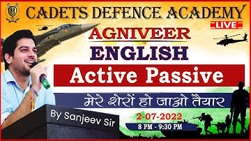 English |  Active Passive  | Sanjeev Thakur Sir | Cadets Defence Academy