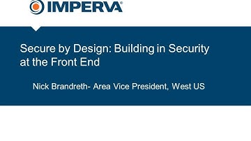 2014 Cyber Security Session 11 -  Secure by Design