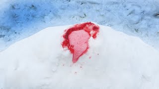 How to make a SNOW VOLCANO tutorial? Eruption of a snow volcano