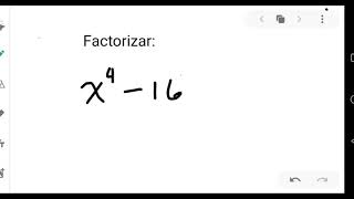 Factorizando x^4-16