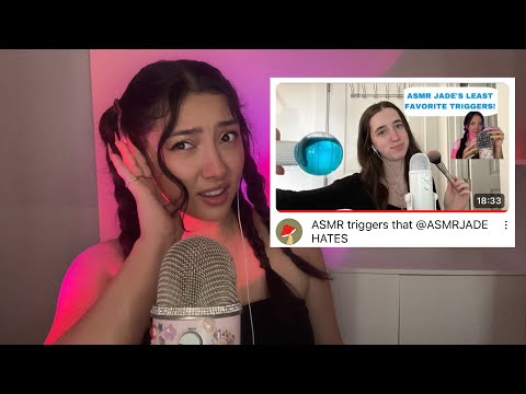 Reacting to @MushroomAsmr doing the ASMR triggers i HATE