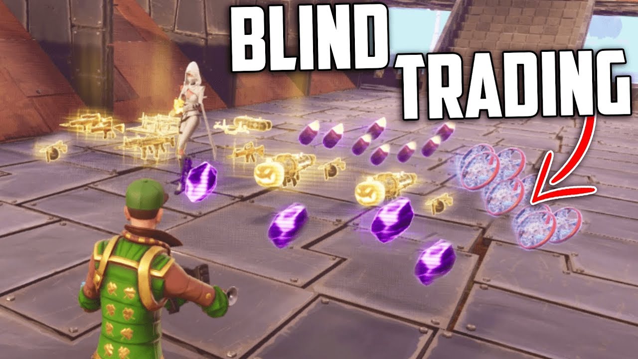 INSANELY RICH BLIND TRADING - He FELL FOR IT 😂(Fortnite Save The World)