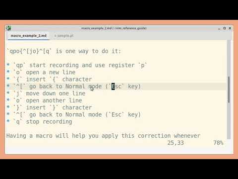Vim Macro: example 2