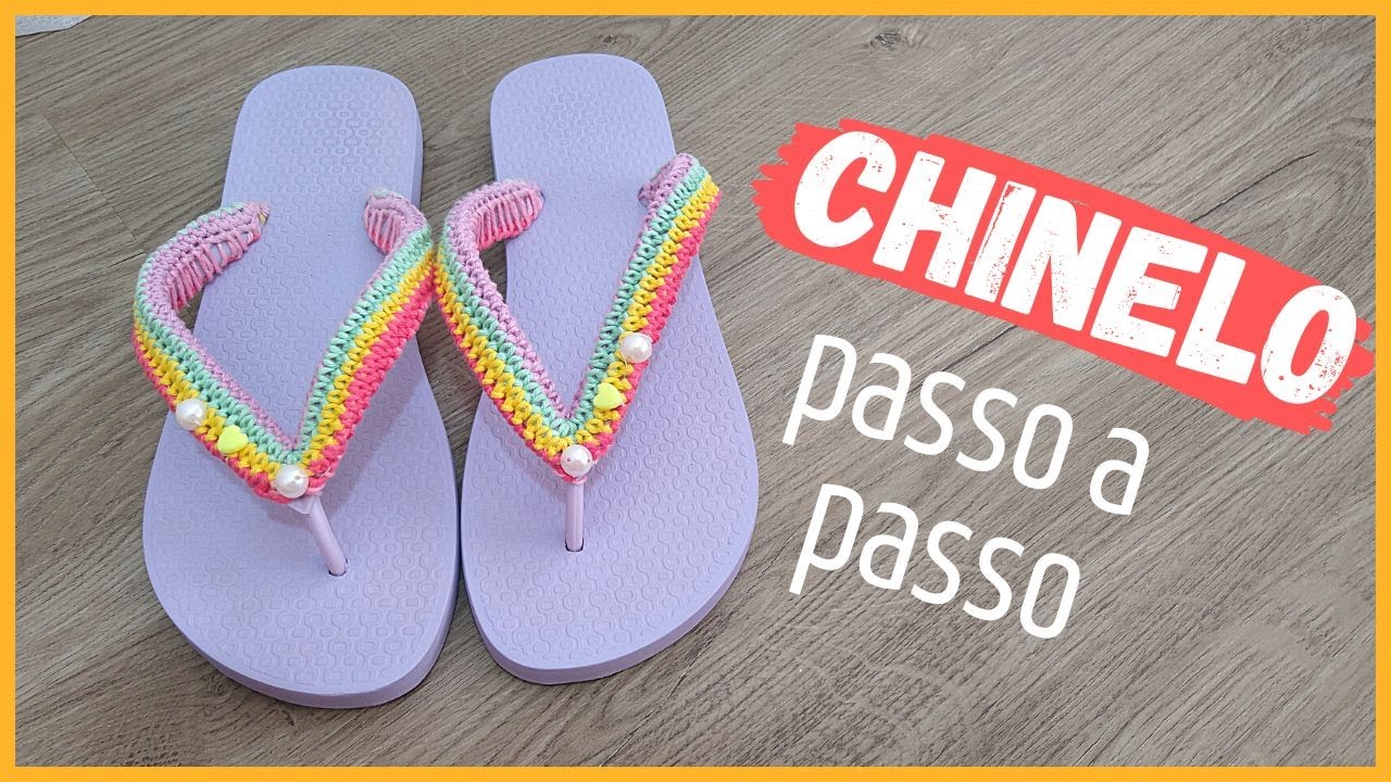 CHINELO COM TIRAS DE CROCHÊ | Passo a passo estiloso para o #verão2023