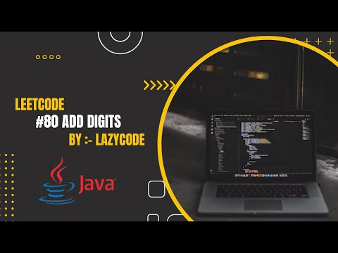 LeetCode in Java | Problem Solving in Arrays :Easy Question | Add Digits #competitiveprogramming