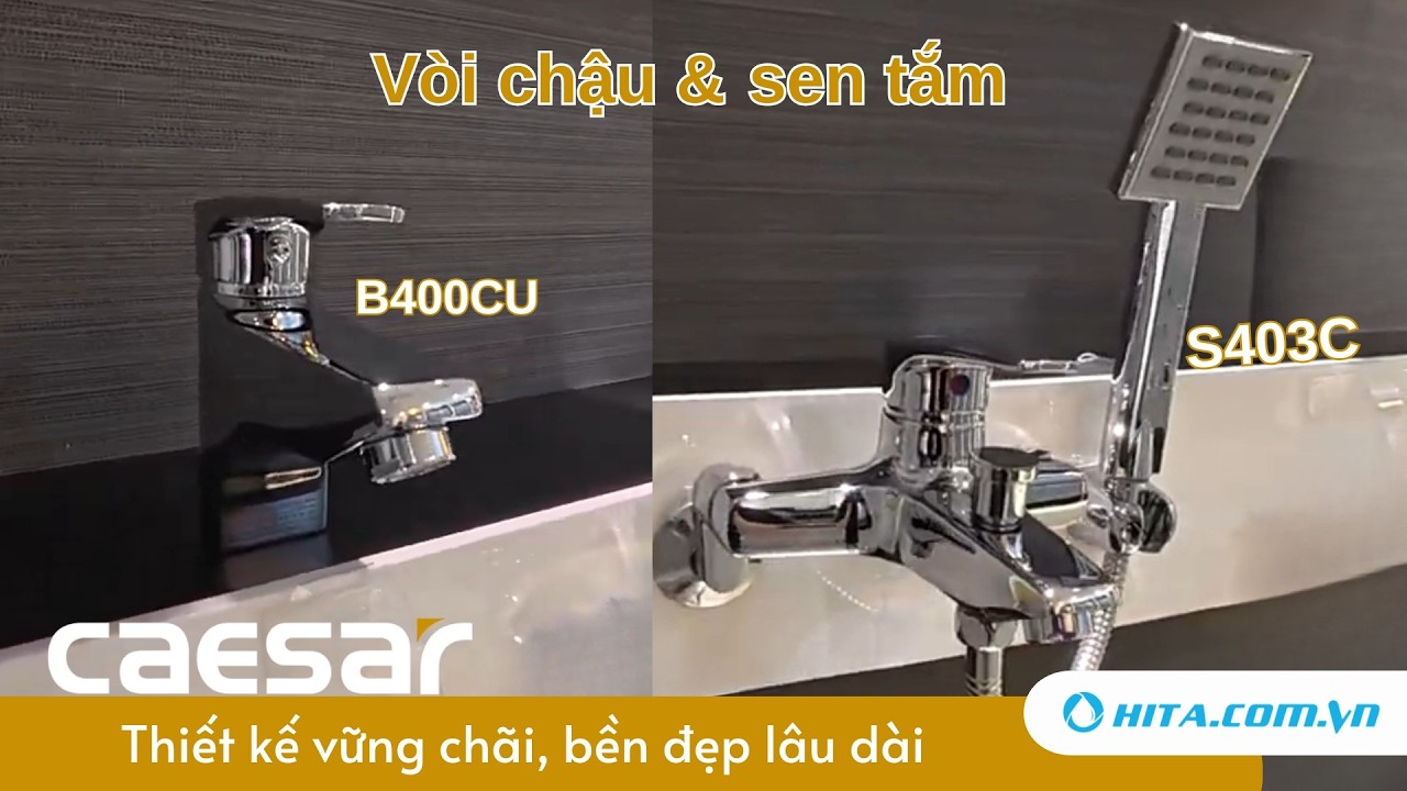 Bộ vòi sen tắm nóng lạnh Caesar S403C