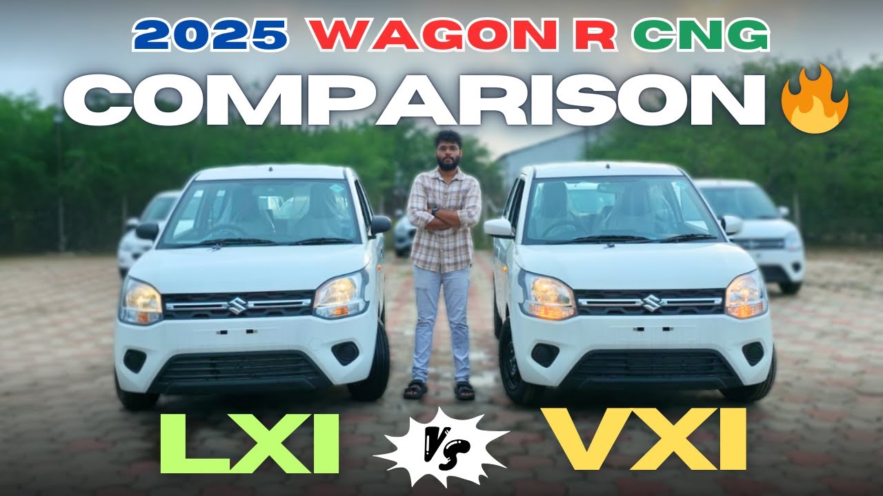 2025 Maruti Suzuki Wagon R LXI CNG Vs Wagon R VXI CNG | Detailed Comparison | beCARladka