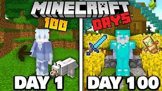 I Survived 100 Days in EVERY VERSION of Minecraft