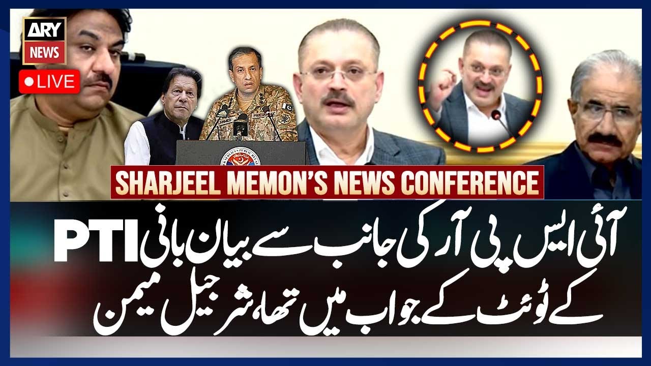 🔴LIVE || Sindh Info Minister Sharjeel Memon's Media Talk || ARY News Live