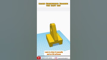 Engineering Drawing | Orthographic Projections using Tinkercad software 08 | Learn with Nikhil