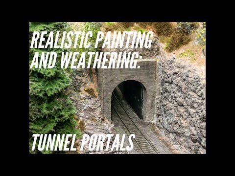 REALISTIC PAINTING AND WEATHERING | How to Paint Model Railroad Tunnel Portals