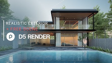 Realistic Exterior Render with D5 Render | Private House 328 | Downloadable Project File Included