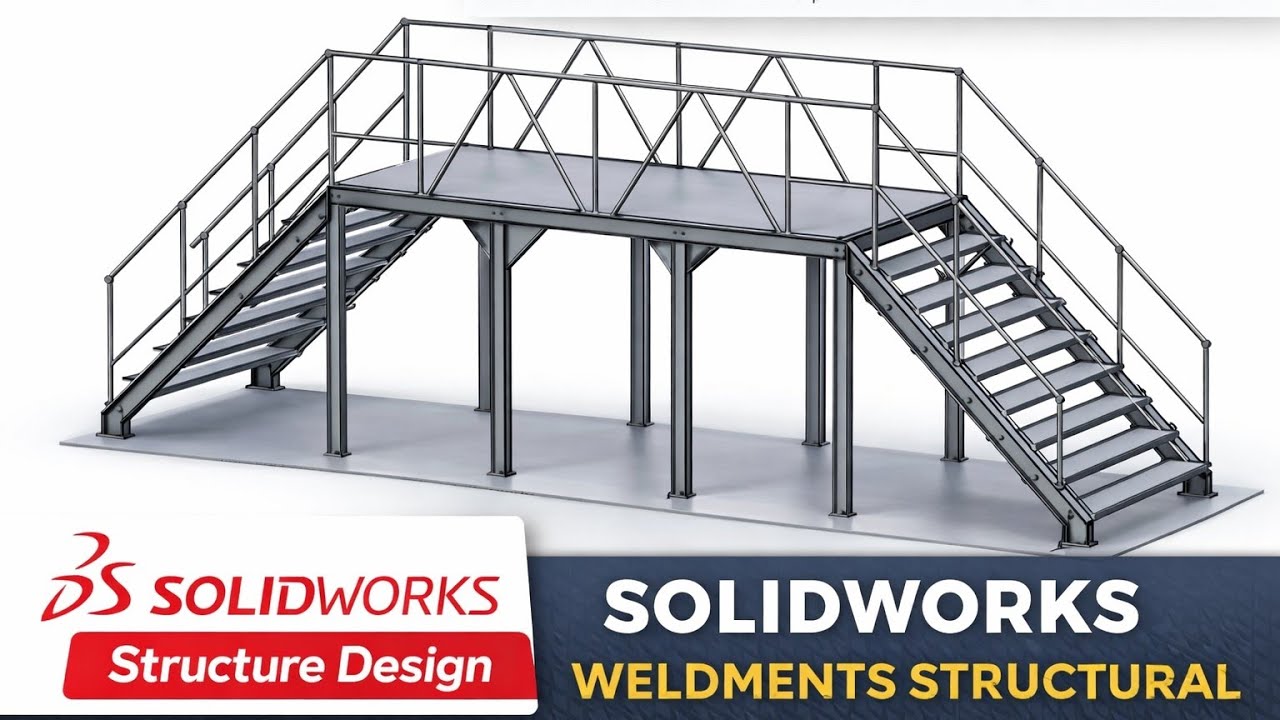 Учебное пособие по проектированию конструкций в SolidWorks | Сварные конструкции: платформа с лес...