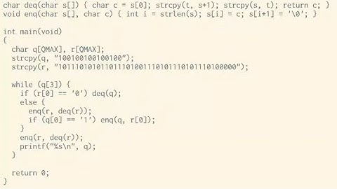 Bitwise Cyclic Tag with Collatz-like Seq in C, Haskell, Python, Rust, Scheme, POSIX Shell and Prolog