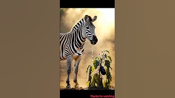 Zebra saved the brinjal tree from drying up by watering it 😭 #ai #save #tree #zebra