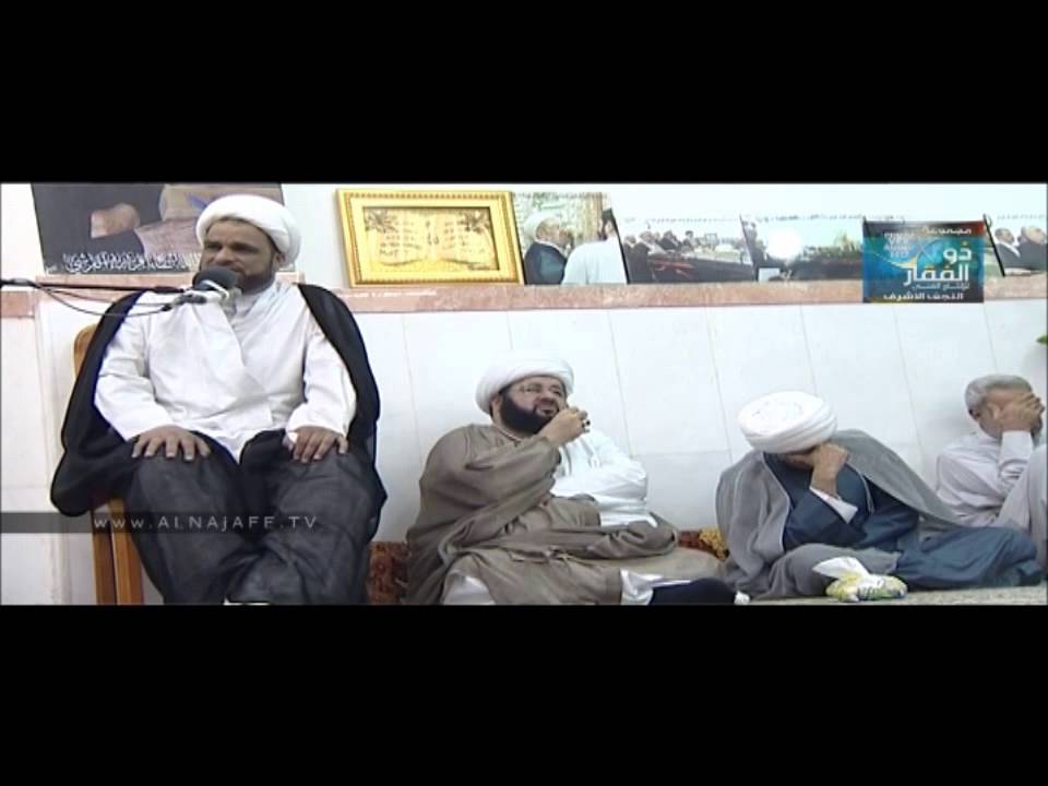 نعي جديد للشيخ عبدالله الدجيلي بين محسن وعبدالله الرضيع عند مرقد اية الله الشيخ باقر القرشي-HD