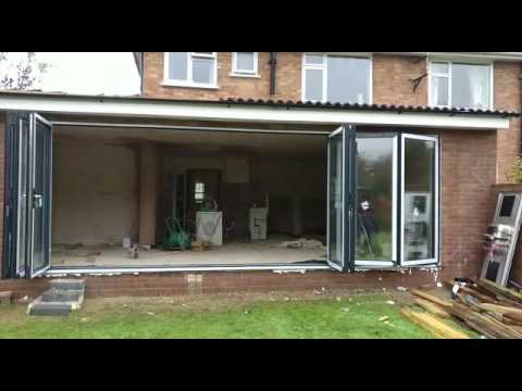 7 panel folding and sliding system kawneer AA3720 - YouTube 7 panel folding and sliding system kawneer AA3720 - YouTube