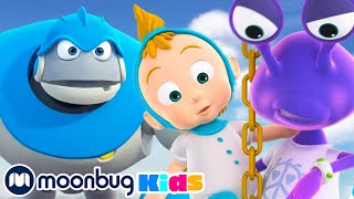 ET - Subtitles | Arpo the Robot \& Baby Daniel | Cartoons for Kids | Moonbug Literacy