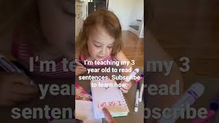 My toddler can read sentences! #teachyourtoddlertoread