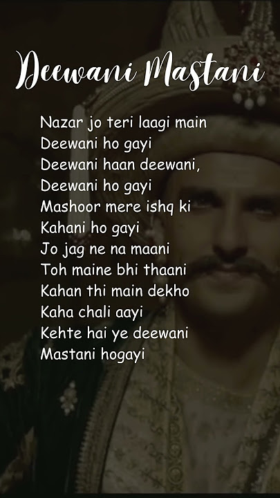 Download lagu Deewani Mastani - Lyrics | Lyric World