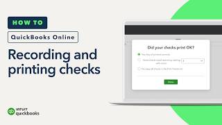 How to record & print checks in QuickBooks Online