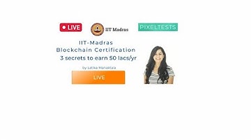 IIT-Madras & Pixeltests Blockchain certification