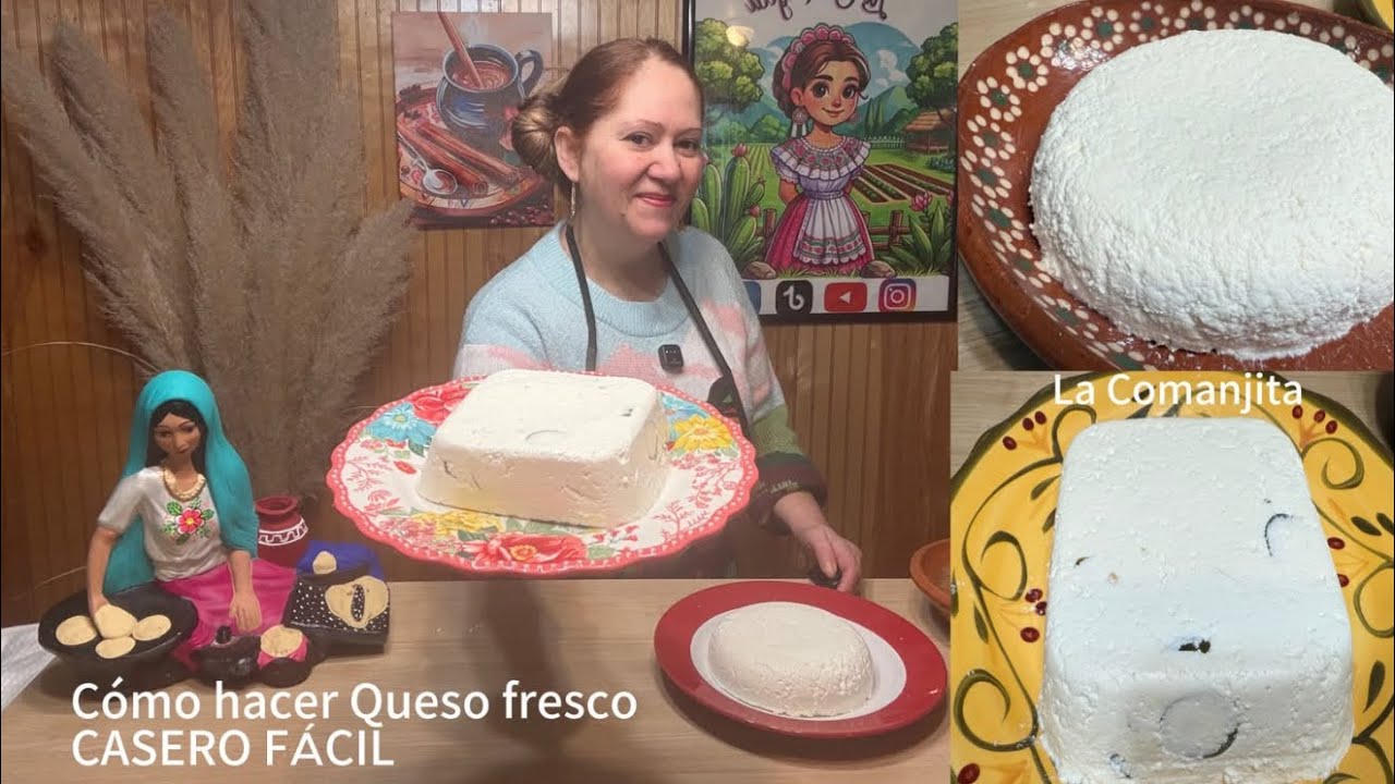 QUESO Fresco CASERO  / SOLO 3 ingredientes/ tendrás un queso cremoso!